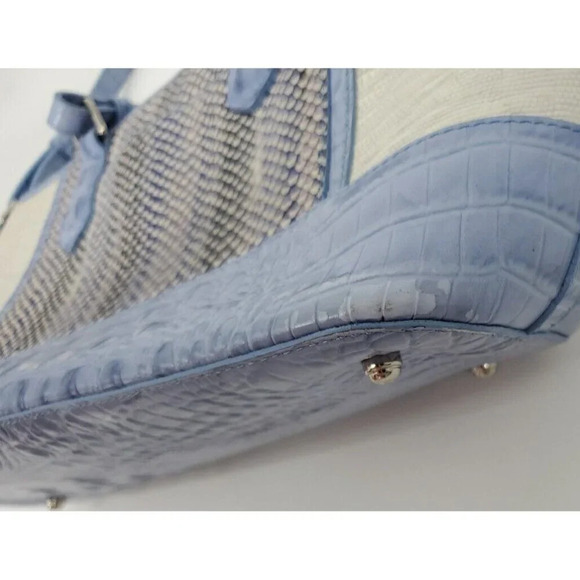 BRAHMIN Mini Asher Purse Periwinkle Monroe Leather Crossbody - Picture 13 of 16